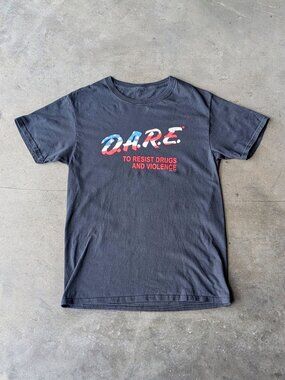 D.A.R.E. To Resist Drugs and Violence Black Short Sleeve Graphic Tee